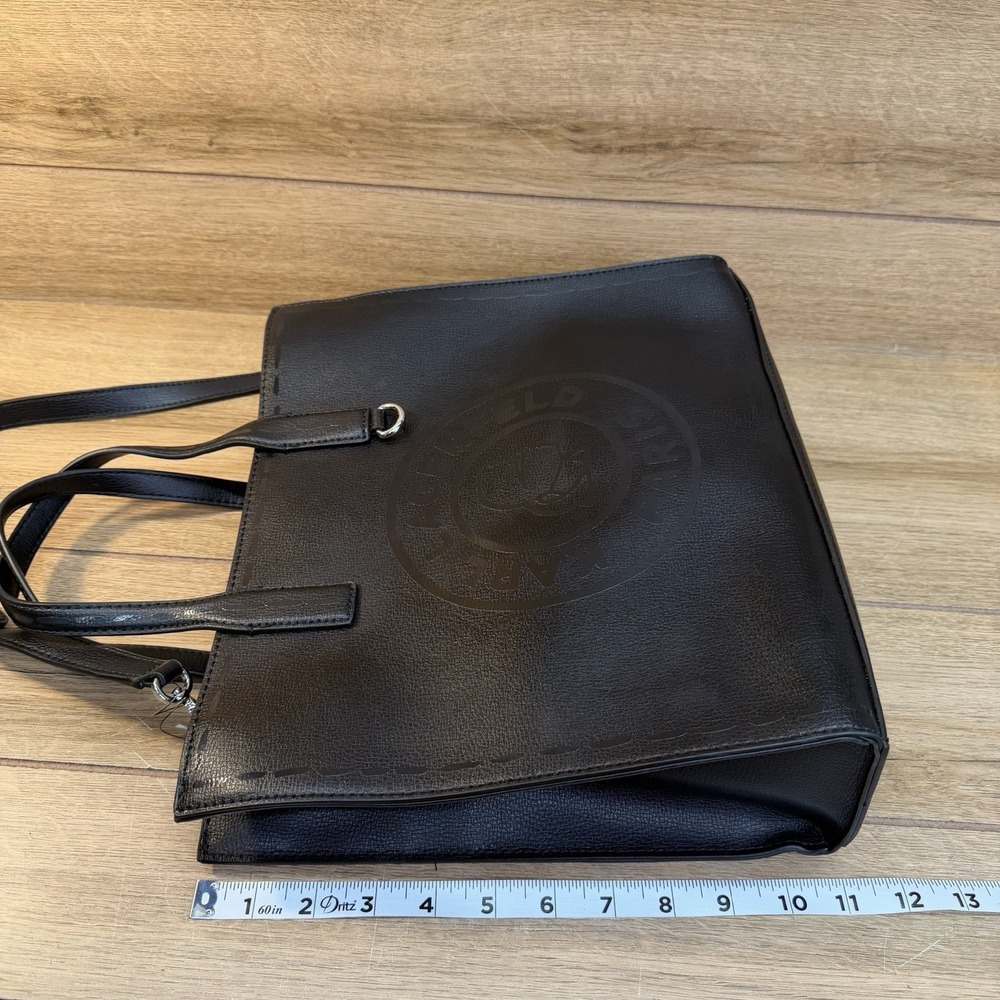 Karl Lagerfeld Paris Nouveau Double Top Handle Tote W/ Crossbody Black Work - Picture 11 of 12